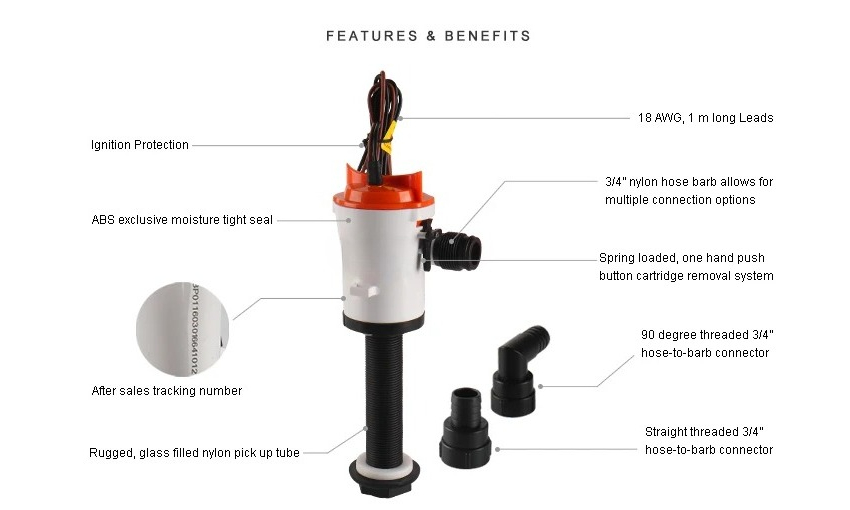 مضخة غاطسة Seaflo 12 فولت تيار - مراجعة Fishing Boat Bilge Pump وسعره