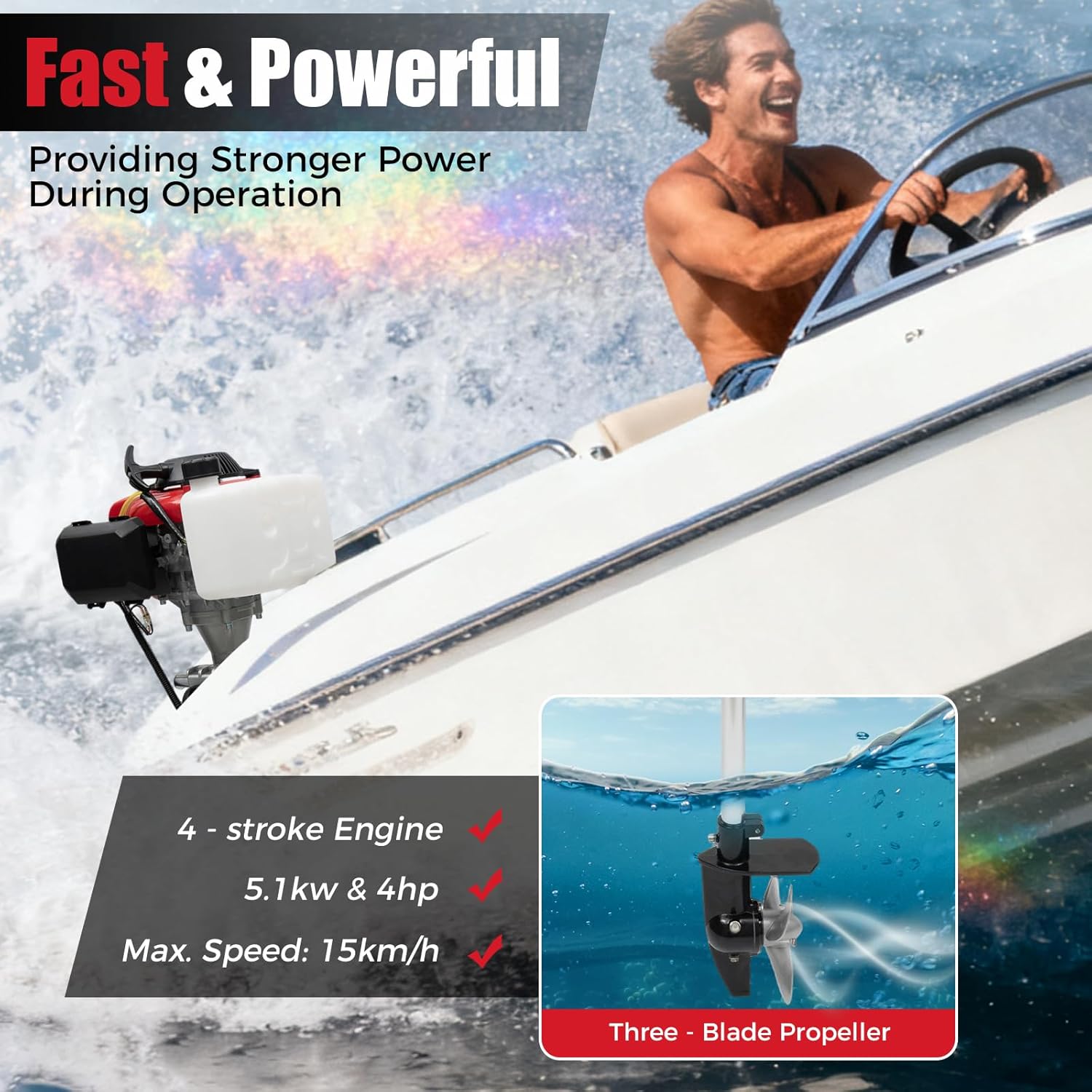 محرك خارجي بقوة 4 أحصان، محرك  - مراجعة Fishing Boat Outboard Motor وسعره