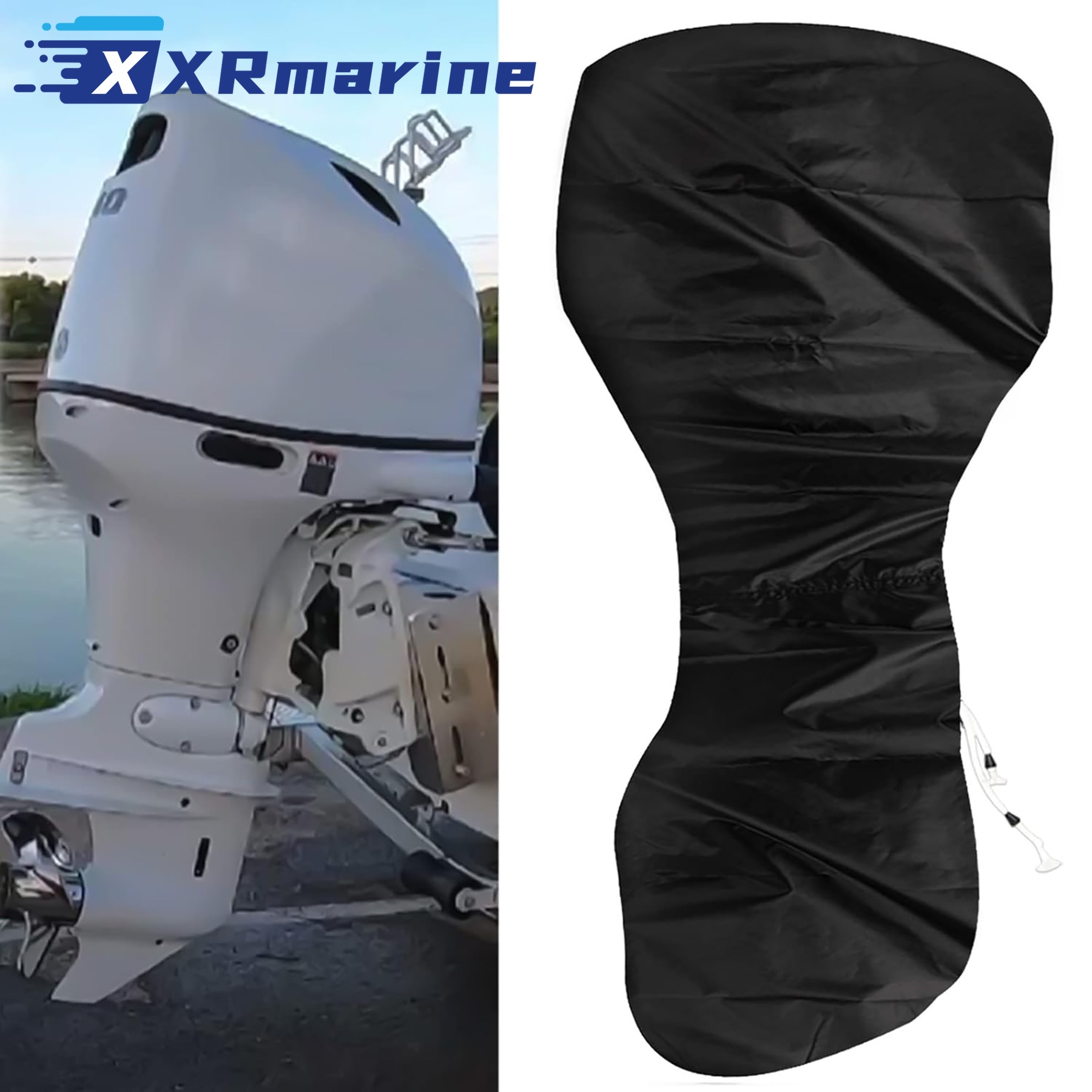 غطاء محرك خارجي أسود عالمي قاب - مراجعة Fishing Boat Cover وسعره